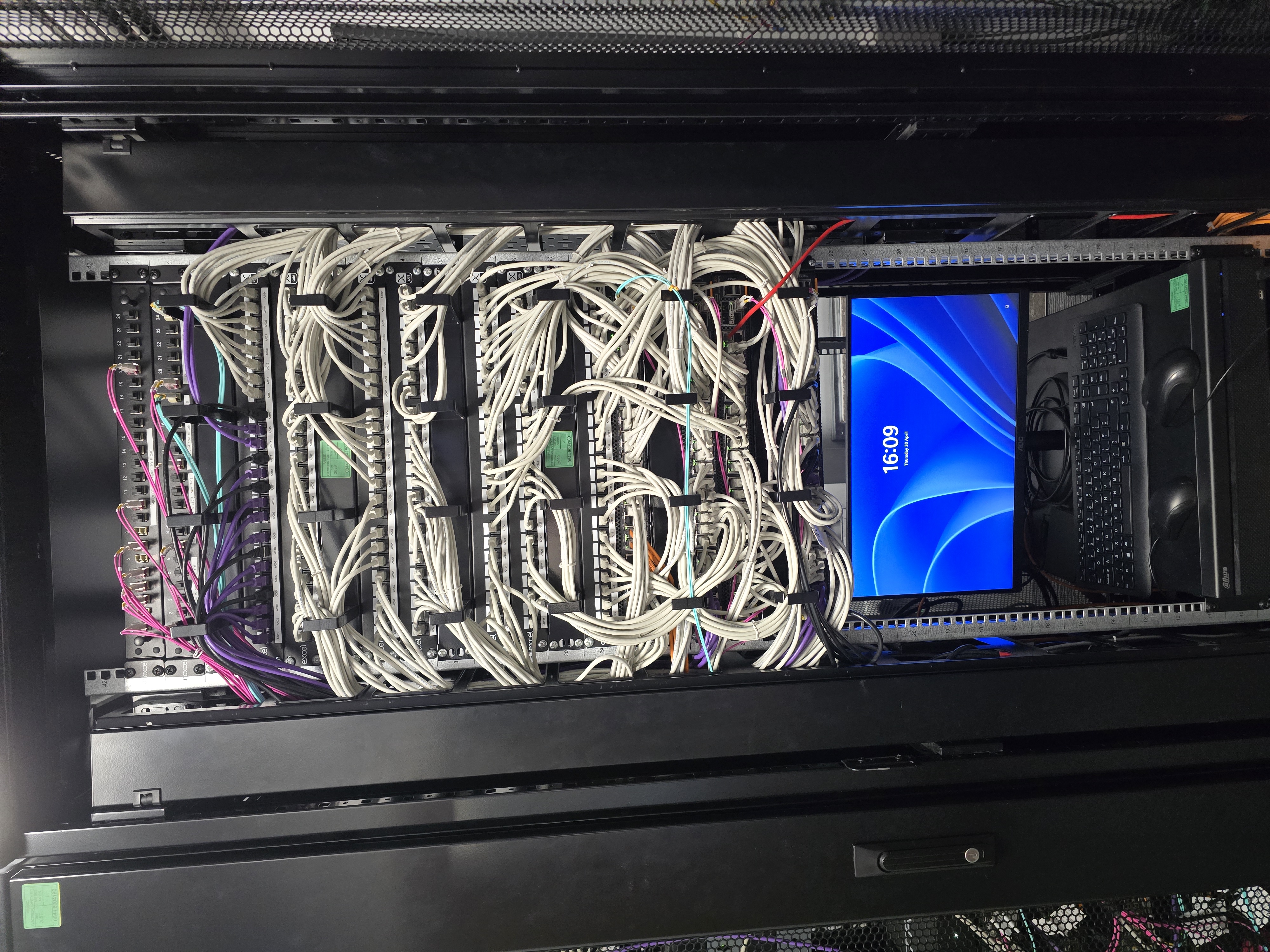 Fully populated server room after build