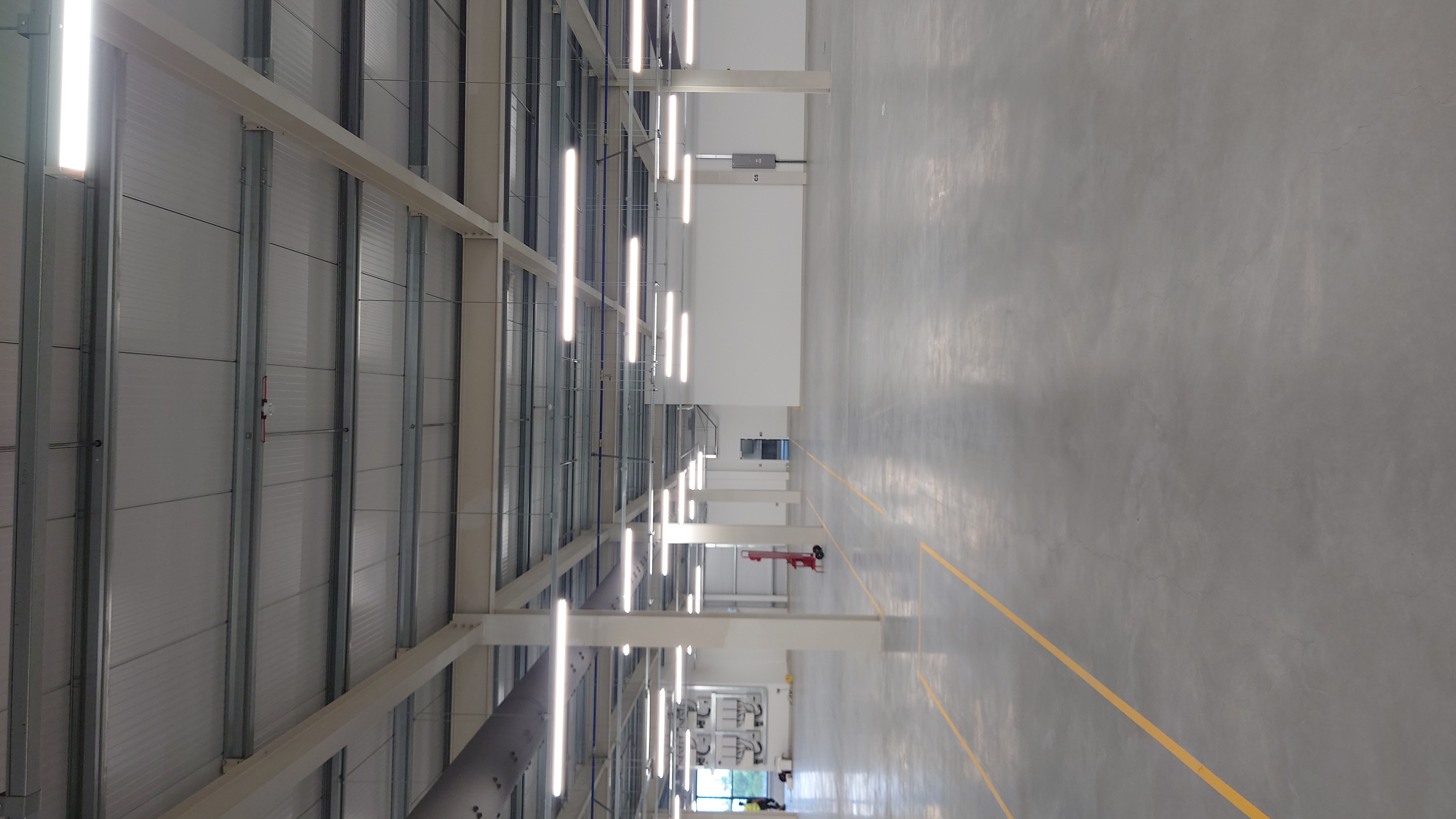 Empty Mega Factory floor before IT deployment