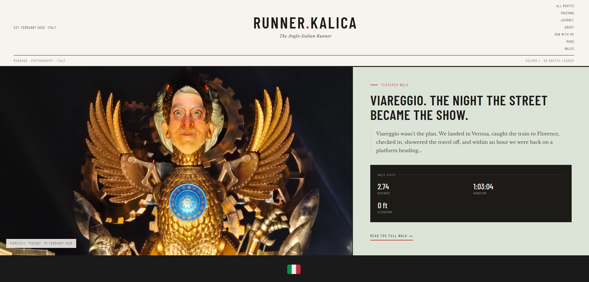 The Anglo-Italian Runner — runner.kalica.co.uk